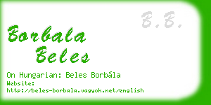 borbala beles business card